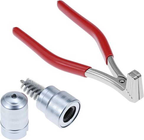 QWORK Battery Pliers with 2 Pcs Battery Terminal Cleaning Brush, Battery Terminal Spreader Automotive Repair Tool in Saudi Arabia