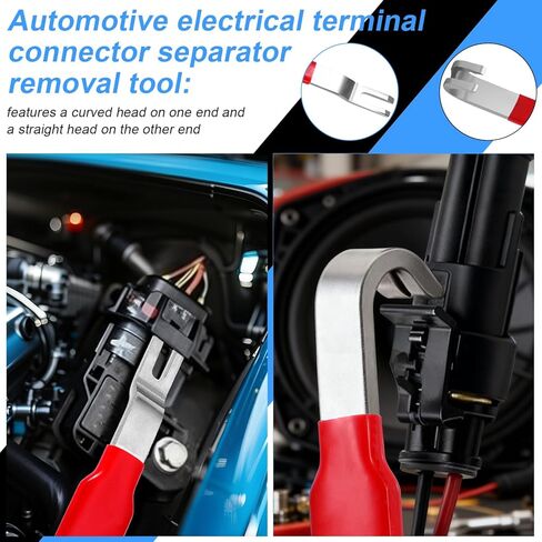 مجموعة أدوات إزالة الموصلات الكهربائية للسيارات مكونة من 5 قطع، كماشة فصل كهربائية مع مقبض مريح للسيارات والشاحنات وسيارات الدفع الرباعي خط الوقود/مستشعر MAF/المحطات الكهربائية/ملف الإشعال in Kuwait