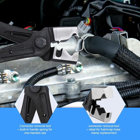 مجموعة أدوات إزالة الموصلات الكهربائية للسيارات مكونة من 5 قطع، كماشة فصل كهربائية مع مقبض مريح للسيارات والشاحنات وسيارات الدفع الرباعي خط الوقود/مستشعر MAF/المحطات الكهربائية/ملف الإشعال in Kuwait