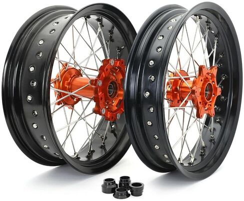 TOFR Enduro R 690 Super Moto 17 "x3.5/5 مجموعة شفة العجلات لـ Enduro 690 2008-2021 in Kuwait