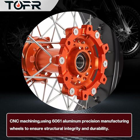TOFR Enduro R 690 Super Moto 17 "x3.5/5 مجموعة شفة العجلات لـ Enduro 690 2008-2021 in Kuwait