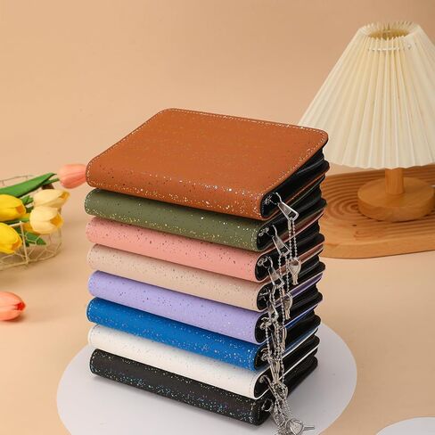 A6 Lockable Budget Binder with Zipper,6 Ring Bindes Refillable Password Book with Lock,Saving Challenge Binder with Zipper, Locking Journal Notebook (Glitter Purple) in Kuwait