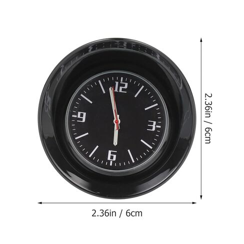 Luxshiny Car Interior Clock Mini Dashboard Clock Black Automotive Refit Decor for Vehicle Office Use Compact Car in Saudi Arabia