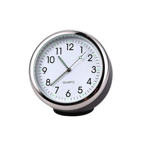 LIFKOME Car Quartz Clock with Night Light, Automotive Quartz Clock Black Case White Dial, Dashboard Timepiece for Vehicle Interior Use in Saudi Arabia
