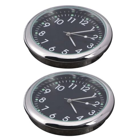 Veemoon Car Clock for Dashboard 2Pcs Luminous Adhesive Quartz Mini Auto Clock for Vehicle Interior Suitable for Cars and Trucks in Saudi Arabia
