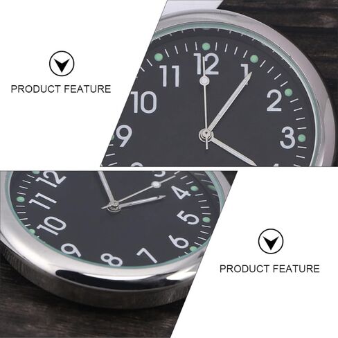 Veemoon Car Clock for Dashboard 2Pcs Luminous Adhesive Quartz Mini Auto Clock for Vehicle Interior Suitable for Cars and Trucks in Saudi Arabia
