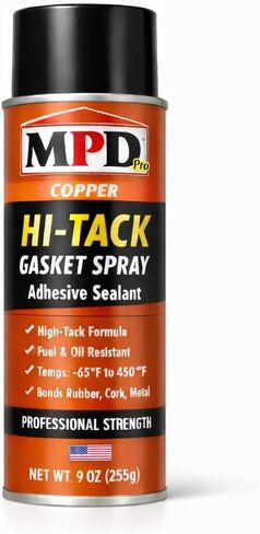 مانع تسرب لاصق بخاخ حشية عالية الجودة من MPD Pro - بخاخ ربط حشية الأيروسول عالي الجودة، مقاوم للوقود والزيت، من -65 درجة فهرنهايت إلى 450 درجة فهرنهايت، مساعد تجميع احترافي، (عبوة واحدة) in Kuwait
