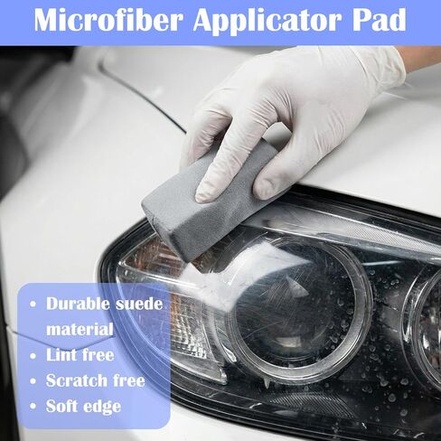 20 Pack Microfiber Applicator Pads - Suede Car Detailing Sponges for Ceramic Coating, Wax & Graphene Spray - Reusable Coating Applicator Pads for Cars, Metal & Plastic Trim in Saudi Arabia