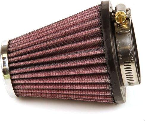 K&N Universal Clamp-On Air Intake Filter: High Performance, Premium, Replacement Air Filter: Flange Diameter: 2.0625 In, Filter Height: 4 In, Flange Length: 0.625 In, Shape: Round Tapered, RC-1200 in Kuwait