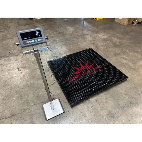 Liberty SL-7517-4x4 Industrial Floor Scale - Advanced Weighing Solution with Data Transfer, Alarm & Animal Weighing Features 1000 lbs x .2 lb in Kuwait