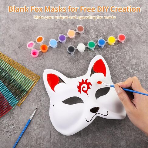 50 White Craft Masks, Diy Paper Masks With Elastic Band, Blank Face Mask Set For Costume Parties, Masquerades, And Halloween in Saudi Arabia