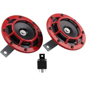 Alipis Car Horns with Relay 3pcs Set High Low Tone Auto Modification Motorcycle Trumpet Super Loud Electrical Horns for Cars and Motorcycles in Kuwait