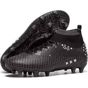 Men's High Tops Soccer Cleats Lace Up Women Lightweight Professional Fooball Boots Athletic Rugby Shoes for Training Sneaker in Saudi Arabia