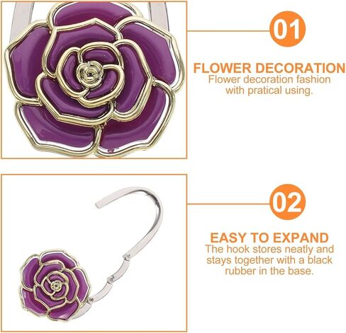 Veemoon Purse Holder for Table, Purse Hook Handbag Holder Hook Foldable Handbag Hanger, Hanger Bag Storage Decor Giftware for Women Girls for Desk Tables in Saudi Arabia