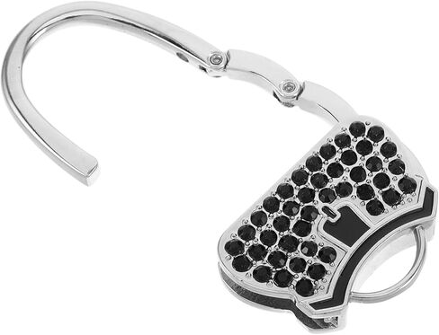 Portable Rhinestone Purse Hook with Strong Locking Mechanism Stylish Handbag Hanger for Tables Lightweight Bag Holder for Parties and Daily Use Scratch-Resistant Design in Saudi Arabia