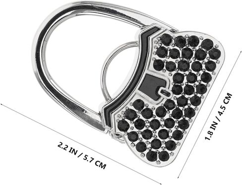 Portable Rhinestone Purse Hook with Strong Locking Mechanism Stylish Handbag Hanger for Tables Lightweight Bag Holder for Parties and Daily Use Scratch-Resistant Design in Saudi Arabia