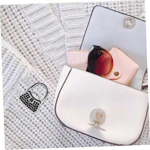 Portable Rhinestone Purse Hook with Strong Locking Mechanism Stylish Handbag Hanger for Tables Lightweight Bag Holder for Parties and Daily Use Scratch-Resistant Design in Saudi Arabia