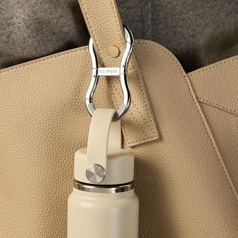 FLIP Bag Hook + Link Connector Clip: Matching Purse Accessories Bundle. Handbag Essentials, Gifts for Women (Silver) in Saudi Arabia