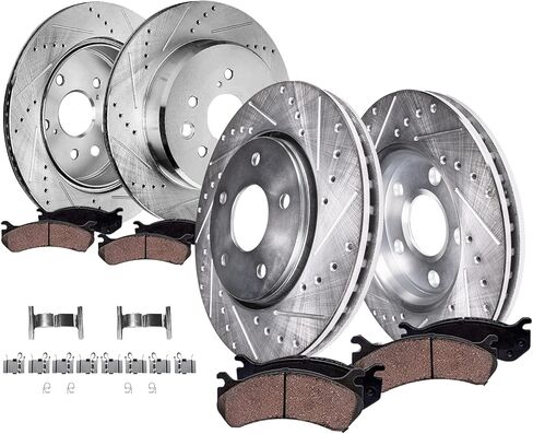 Detroit Axle - Rear Brake Shoes for Ford Ranger Mazda B2300 B2500 B3000 B4000, Premium Semi-Metallic Brake Shoes Replacement in Saudi Arabia