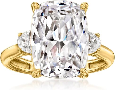 Ross-Simons 10.30 ct. t.w. CZ Ring in 18kt Gold Over Sterling in Saudi Arabia