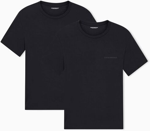 Emporio Armani Mens Eco Viscose 2 Pack Crew Neck Shirt in Saudi Arabia