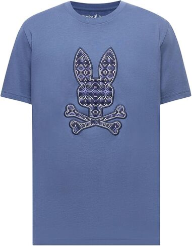 Psycho Bunny Indigo Fair Isle Graphic Tee in Saudi Arabia