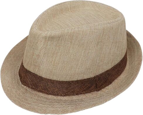 Men’s Panama Straw Sun Hat Fedora Hats Breathable Sun UV Protection Sun Cap for Summer Fishing Beach Travel Street Wear in Saudi Arabia