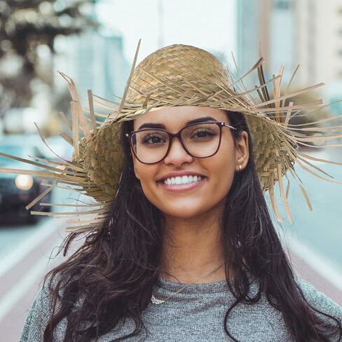 قبعة شمس منسوجة بحافة واسعة، قبعة كروشيه من القش للشاطئ، حماية قابلة للطي، تصميم مرن للنساء والرجال، عطلة الصيف، الاستخدام المكسيكي in Kuwait