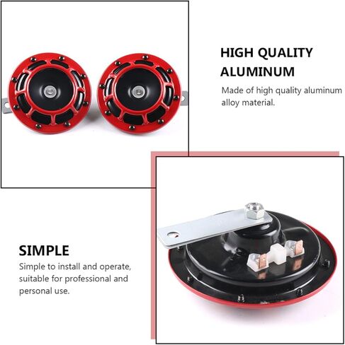 NUOBESTY High Low Tone Car Horns Set with Relay 12v Motorcycle Trumpet Electric Whistle Horns for Auto Modification and Grill Mount Loud Dual-tone Replacement for Cars and Motorcycles in Saudi Arabia