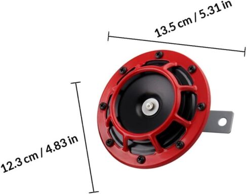 GALPADA Super Loud Car Horn Kit 12v High Low Tone Motorcycle Horns with Relay for Auto Modification, Red Pair with 1 Relay Suitable for Cars and Motorbikes in Saudi Arabia