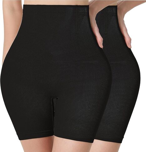 Corlap Shapewear for Women Tummy Control, High Waisted Body Shaper Shorts Under Dress Lifting Thigh Slimmer Shapewear in Kuwait