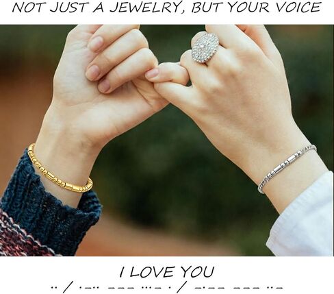 Thrist Morse Code أساور متطابقة للأزواج، أنا أحبك، أساور للأزواج، هدايا مجوهرات له، صديقها، صديقتها، الزوج، عيد الفصح، عيد الميلاد، الذكرى السنوية للتخرج‌ in Kuwait