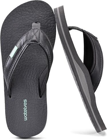 WateLves Youth Big Kids Flip Flops Teen Boys Sandals Summer Thong Slide Sandals for Beach Pool Shower in Saudi Arabia