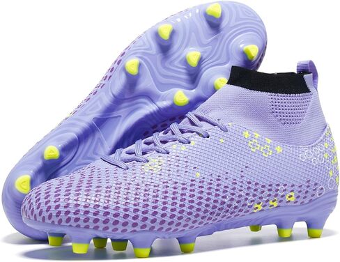 Men's High Tops Soccer Cleats Lace Up Women Lightweight Professional Fooball Boots Athletic Rugby Shoes for Training Sneaker in Saudi Arabia