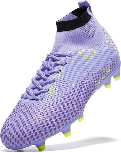 Men's High Tops Soccer Cleats Lace Up Women Lightweight Professional Fooball Boots Athletic Rugby Shoes for Training Sneaker in Saudi Arabia