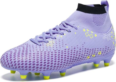 Men's High Tops Soccer Cleats Lace Up Women Lightweight Professional Fooball Boots Athletic Rugby Shoes for Training Sneaker in Saudi Arabia