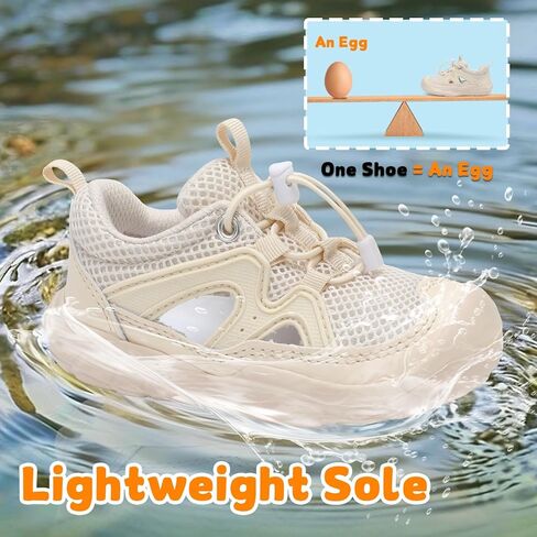 BARERUN Barefoot Toddler Sandals Wide Toe Box Boys Girls Aqua Water Shoes Kids Lightweight Breathable Quick-Dry Non-slip Summer Beach Swim Outdoor Walking Shoes in Kuwait