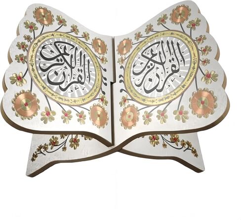 KYMY Muslim Al-Quran Rehal Book Stand,Foldable Wooden Prayer Books Shelf for Koran Holy Bible Books,Eid Ramadan Reading Shelf for Muslim Eid Ramadan Religious Gift in Saudi Arabia