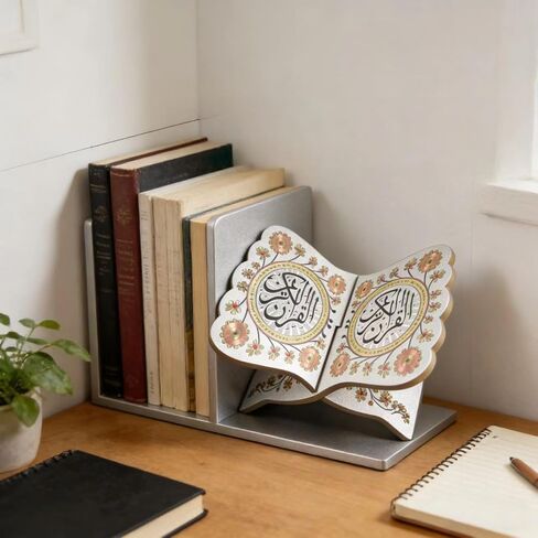 KYMY Muslim Al-Quran Rehal Book Stand,Foldable Wooden Prayer Books Shelf for Koran Holy Bible Books,Eid Ramadan Reading Shelf for Muslim Eid Ramadan Religious Gift in Saudi Arabia