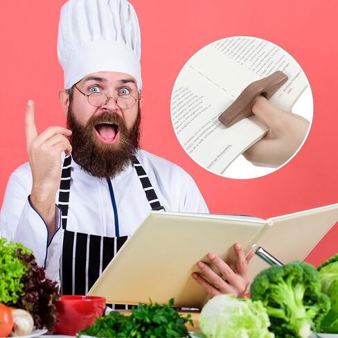 حامل صفحة كتاب الإبهام للقراءة، حامل صفحة الإبهام من خشب الجوز الطبيعي مصنوع يدويًا من الخشب 22 مم لقراءة الروايات والقراء وهدايا دودة الكتب ومحبي الكتب والأدب والمعلمين in Kuwait