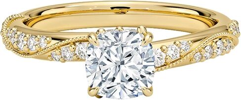 DAJEWELS 1-5 CT خاتم خطوبة مويسانيتي مقطوع على شكل وسادة للنساء 925 فضة 10K 14K 18K خاتم زفاف ذهبي عيد الميلاد هدية اقتراح الذكرى السنوية لها in Kuwait