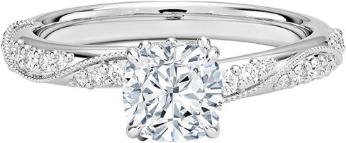 DAJEWELS 1-5 CT خاتم خطوبة مويسانيتي مقطوع على شكل وسادة للنساء 925 فضة 10K 14K 18K خاتم زفاف ذهبي عيد الميلاد هدية اقتراح الذكرى السنوية لها in Kuwait