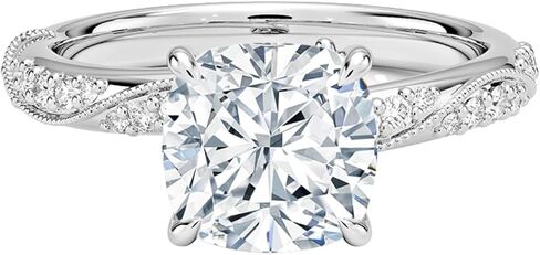 DAJEWELS 1-5 CT خاتم خطوبة مويسانيتي مقطوع على شكل وسادة للنساء 925 فضة 10K 14K 18K خاتم زفاف ذهبي عيد الميلاد هدية اقتراح الذكرى السنوية لها in Kuwait