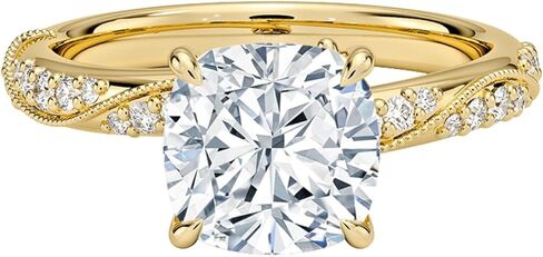 DAJEWELS 1-5 CT خاتم خطوبة مويسانيتي مقطوع على شكل وسادة للنساء 925 فضة 10K 14K 18K خاتم زفاف ذهبي عيد الميلاد هدية اقتراح الذكرى السنوية لها in Kuwait