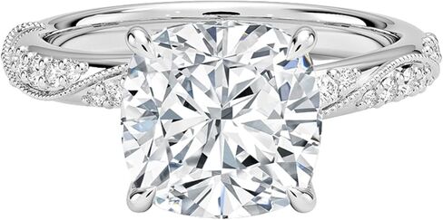 DAJEWELS 1-5 CT خاتم خطوبة مويسانيتي مقطوع على شكل وسادة للنساء 925 فضة 10K 14K 18K خاتم زفاف ذهبي عيد الميلاد هدية اقتراح الذكرى السنوية لها in Kuwait