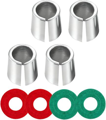 Car Battery Post Terminal Shims with Washers, 4PCS Positive & Negative Auto Lead Terminal Converter Shim Caps, Vehicle Pure Anode Cathode Sleeves, Universal for SUV RV Truck in Saudi Arabia