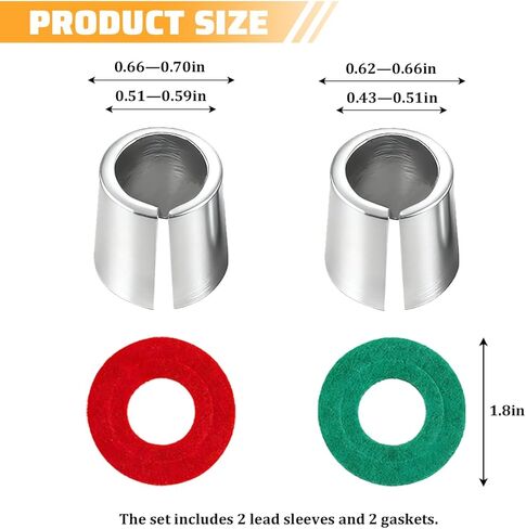 Car Battery Post Terminal Shims with Washers, 4PCS Positive & Negative Auto Lead Terminal Converter Shim Caps, Vehicle Pure Anode Cathode Sleeves, Universal for SUV RV Truck in Saudi Arabia