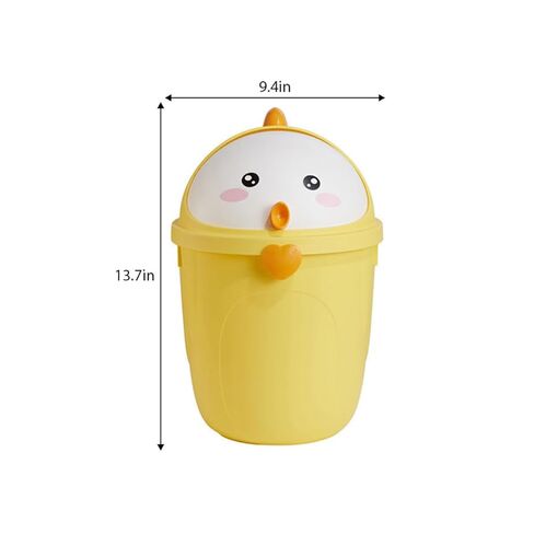 Ciieeo Chick Style Trash Can with Lid Large Desktop Trash Bucket Home Wastebasket for Bedroom Office Room Storage in Saudi Arabia