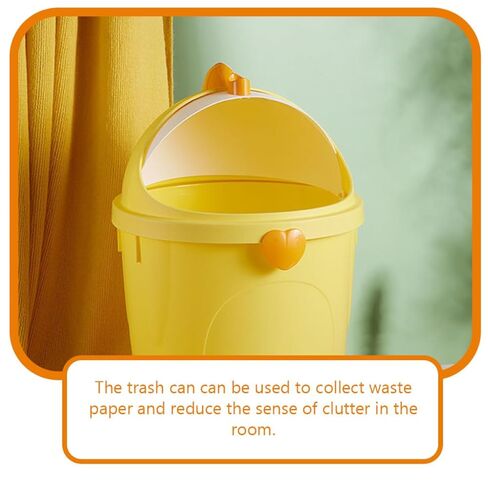 Mikinona Decorative Chick Trash Bucket with Lid Large Multi-use Trash Container Small Garbage Can for Home Office Bedroom Desktop Wastebasket in Kuwait