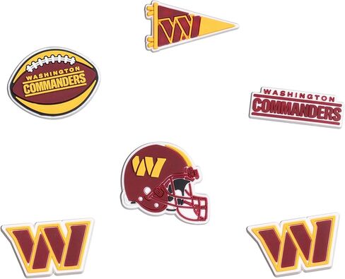 FOCO NFL unisex-adult NFL Team Logo 6-Pack Shoe Charms in Saudi Arabia